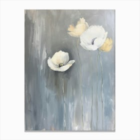 White Poppies 5 Canvas Print