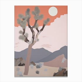 Mojave Desert   North America (United States), Contemporary Abstract Illustration 4 Canvas Print