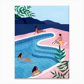 Pool Ladies Canvas Print