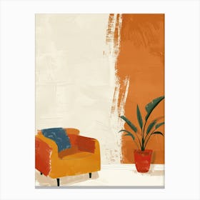 Atomic Vibrations Mid Century Style Canvas Print