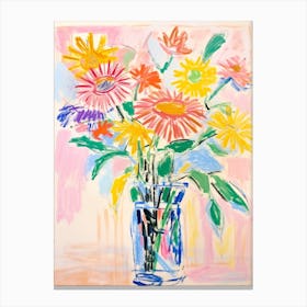 Flower Painting Fauvist Style Sunflower 2 Canvas Print