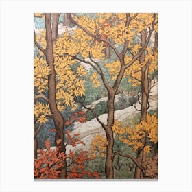 Quaking Aspen 2 Vintage Autumn Tree Print  Canvas Print