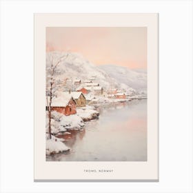 Dreamy Winter Painting Poster Troms Norway 4 Canvas Print
