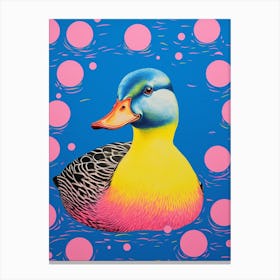Vibrant Duck Circle Collage Canvas Print