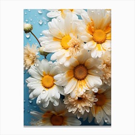 Daisies In Water 3 Canvas Print