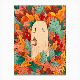 A Ghost And Coffee Canvas Print