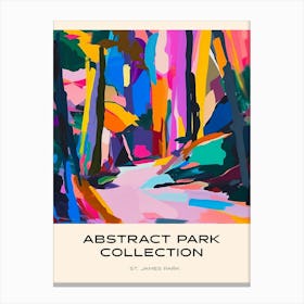 Abstract Park Collection Poster St James Park London 2 Canvas Print