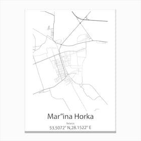 Marina Di Carrara,Italy Minimalist Map Canvas Print