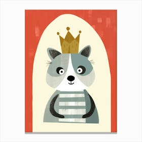 Little Lemur 5 Wearing A Crown Canvas Print