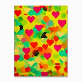 Abstract Hearts Canvas Print