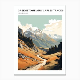 Greenstone And Caples Tracks New Zealand 2 Hiking Trail Landscape Poster Canvas Print