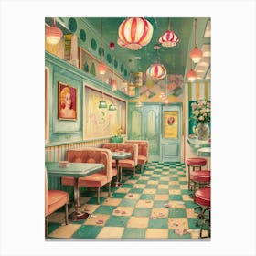 Diner Interior Canvas Print