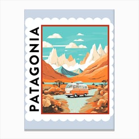 Patagonia 1 Travel Stamp Poster Canvas Print