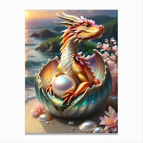 Dragon In Shell Canvas Print