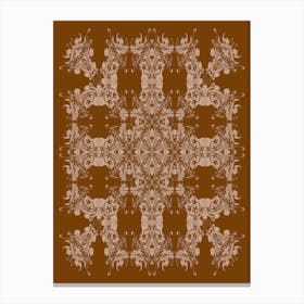 Imperial Japanese Ornate Pattern Rich Latte 1 Canvas Print