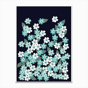 Blue Daisies Canvas Print