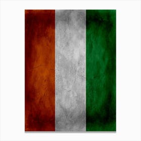 Cote D Lvoire Flag Texture Canvas Print