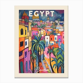 Cairo Egypt 2 Fauvist Painting  Travel Poster Canvas Print