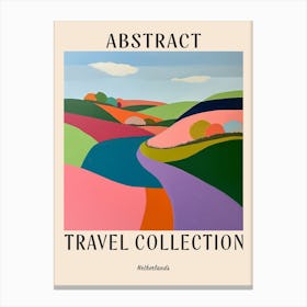 Abstract Travel Collection Poster Netherlands 3 Canvas Print