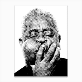 Dizzy Gillespie American Jazz Trumpeter in Line Illustration Canvas Print