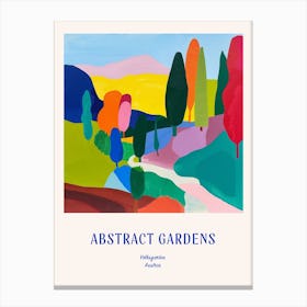 Colourful Gardens Volksgarten Austria 2 Blue Poster Canvas Print