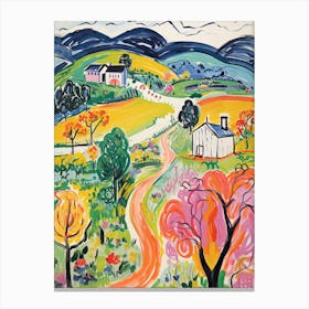 Blackberry Farm   Walland, Tennessee   Resort Storybook Illustration 2 Canvas Print