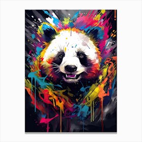 Panda Art In Graffiti Art Style 2 Canvas Print