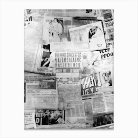 Newspaper Canvas Print