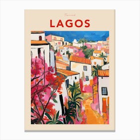 Lagos Portugal Fauvist Travel Poster Canvas Print