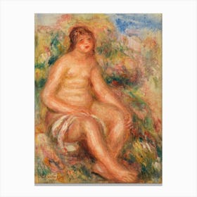 Bather, Pierre Auguste Renoir Canvas Print