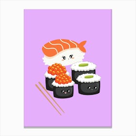 Sushi And Chopsticks Canvas Print