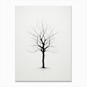 Bare Tree Vector Canvas Print