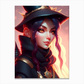 Flame Witch Hd Wallpaper Canvas Print