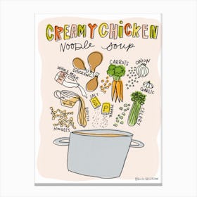 Creamy Chicken Noodle Soup 1 Canvas Print