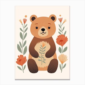 Baby Animal Illustration  Bear 2 Canvas Print