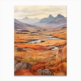 Autumn National Park Painting Jasper National Park Alberta Canada 1 Canvas Print