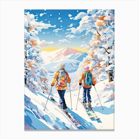 Steamboat Ski Resort   Colorado Usa, Ski Resort Illustration 1 Canvas Print