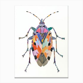 Colourful Insect Illustration Boxelder Bug 17 Canvas Print