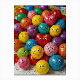 Happy Easter Eggs Canvas Print