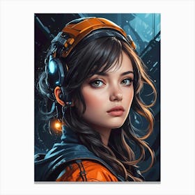 Futuristic Girl 1 Canvas Print