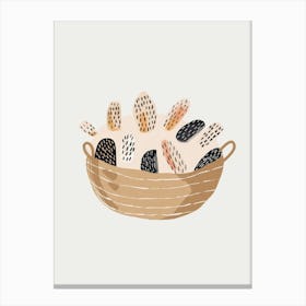 Illustration Of A Basket Canvas Print