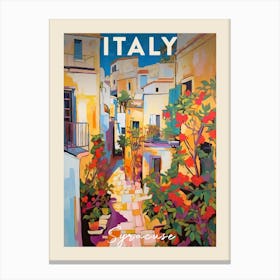 Syracuse Italy 2 Fauvist Painting Travel Poster Canvas Print