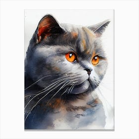 Watercolor Cat Painting animal Canvas Print