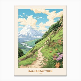 Salkantay Trek Peru 2 Hike Poster Canvas Print