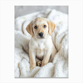 Golden Retriever Puppy. Generated AI. Art Print Canvas Print