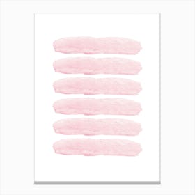 Blush Pink Stripes Canvas Print