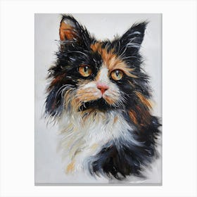 Turkish Angora Cat Painting 3 Canvas Print
