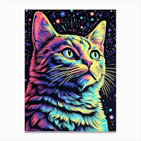 Quantum Purrplexity, Psychedelic Cats series Canvas Print