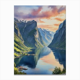 Fjords Norway Canvas Print