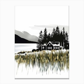 House By The Lake Canvas Print 1 Canvas Print